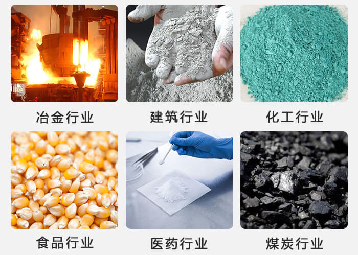不銹鋼振動(dòng)篩主要應(yīng)用于冶金，建筑，化工，食品等行業(yè)中。
